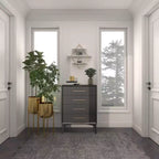 Estantería de pared de madera de 20x20 pulgadas con 3 estantes y forma de diamante dorada - Olivia & May: Estilo Glam, MDF, no requiere montaje