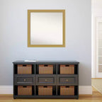Espejo de pared para baño Grace sin bisel de 30" x 30" oro cepillado - Amanti Art: Marco cuadrado de poliestireno, montaje en pared