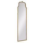 Espejo de pared con marco de metal arqueado Storied Home, largo hasta el suelo, dorado antiguo: diseño rectangular de 70 pulgadas, no requiere montaje