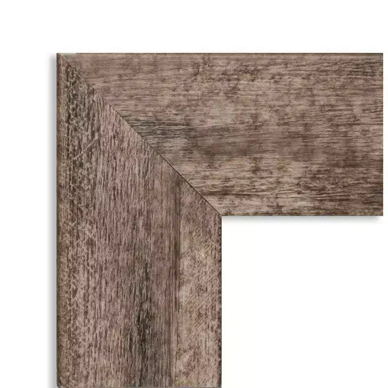 Espejo de pared de madera marrón búho sin bisel de 42" x 30" - Amanti Art