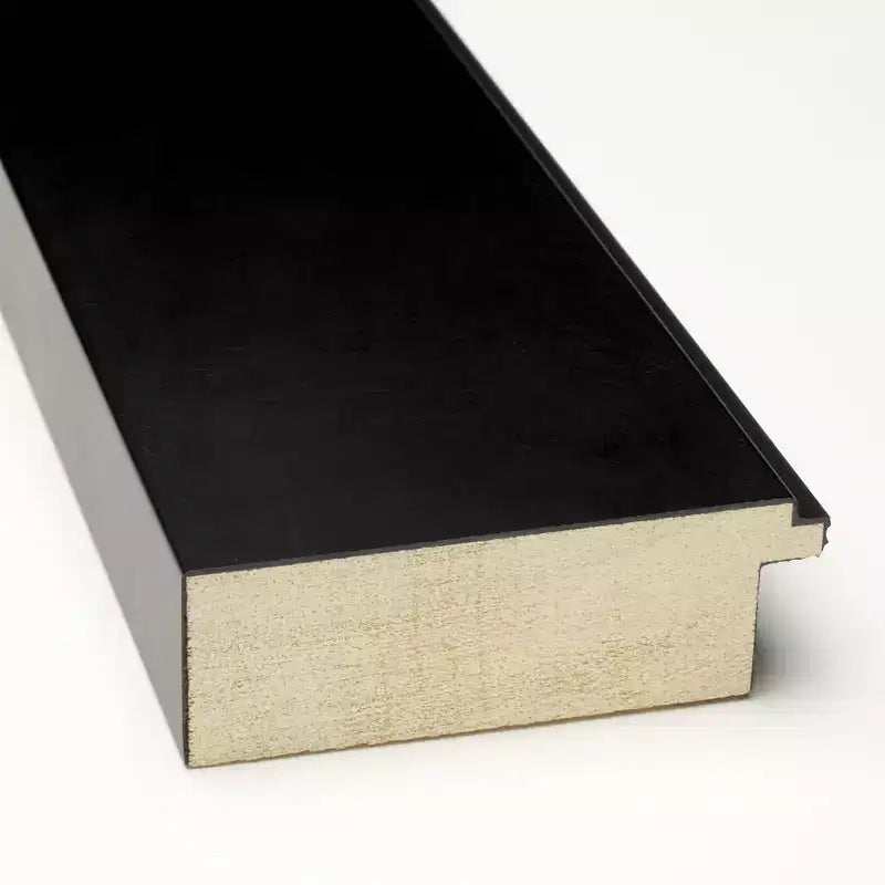 Espejo de pared de madera negra Corvino de 31 x 31 pulgadas sin bisel - Amanti Art: Cuadrado moderno, incluye accesorios de montaje
