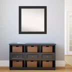 Espejo de pared de madera negra Corvino de 31 x 31 pulgadas sin bisel - Amanti Art: Cuadrado moderno, incluye accesorios de montaje