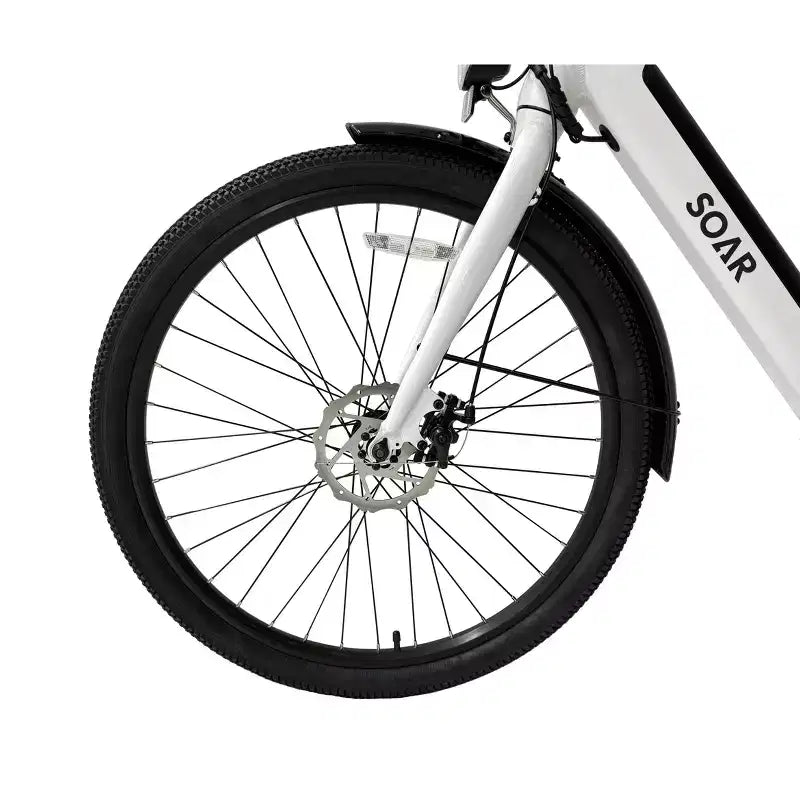 Bicicleta eléctrica tipo crucero Soar Adult City ST 350 de 27.5'' con cuadro de paso bajo