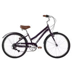 Bicicleta de confort Huffy Sienna de 24" y varias velocidades - Berenjena brillante