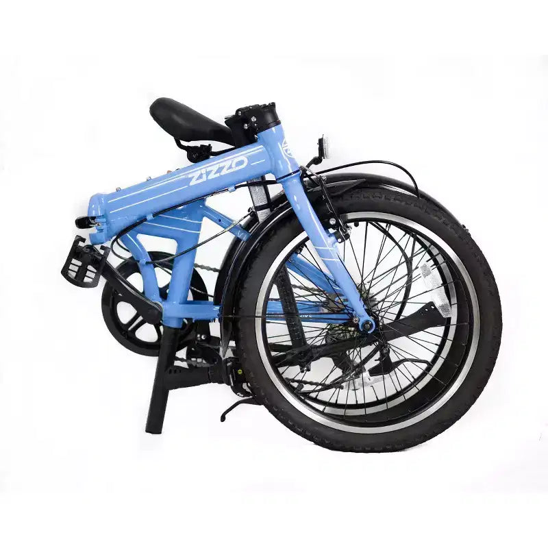 Bicicleta plegable ZiZZO Via de aluminio de 7 velocidades y 20" - Azul Cielo