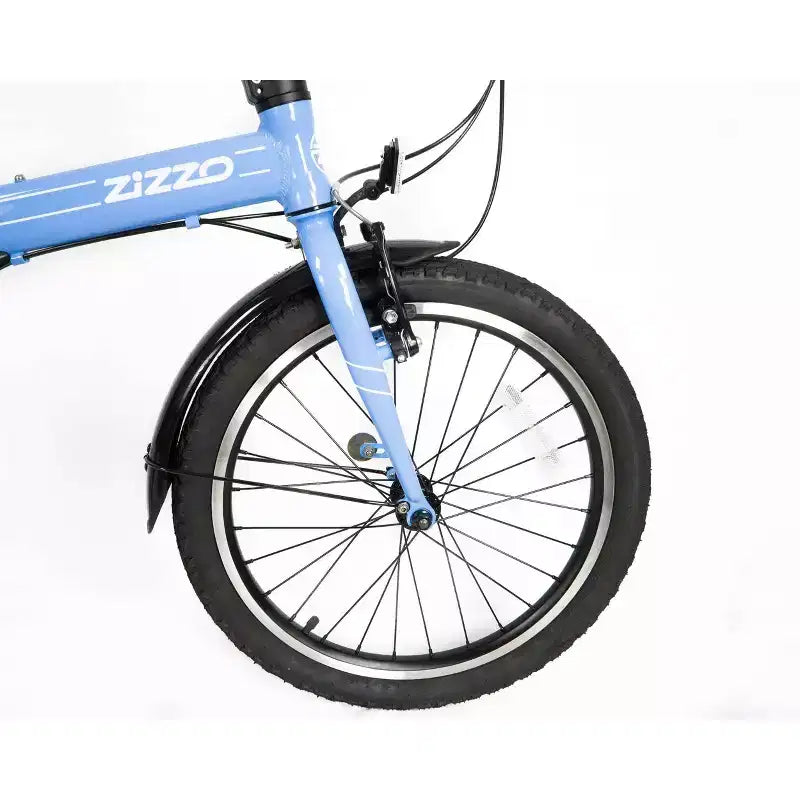 Bicicleta plegable ZiZZO Via de aluminio de 7 velocidades y 20" - Azul Cielo