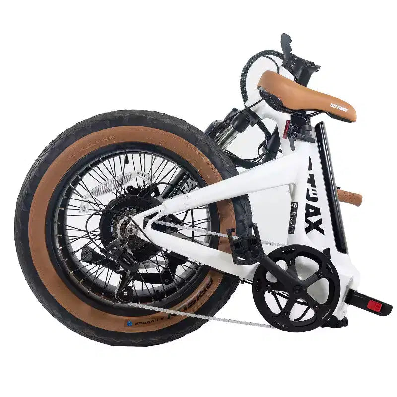 Bicicleta eléctrica plegable Gotrax Adult F5 de 20" con cuadro bajo, color blanco