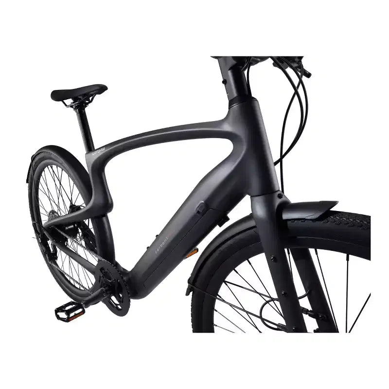 Bicicleta crucero eléctrica inteligente Urtopia Adult Carbon 1 Pro Step-Over de 27,64'' - Negro S