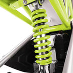 Bicicleta eléctrica Razor RSF650 con neumáticos, motor accionado por cadena y compartimento oculto. Soporta 220 libras y alcanza velocidades de 17 millas por hora.