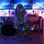 Silla gaming BestMassage Silla de escritorio para oficina, silla de ordenador con reposapiés y soporte lumbar
