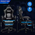 Sillón de oficina ELECWISH con reposapiés, soporte lumbar, silla ergonómica transpirable con cojín de muelles ensacados, sillas para adultos