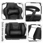 Sillón de oficina ELECWISH con reposapiés, soporte lumbar, silla ergonómica transpirable con cojín de muelles ensacados, sillas para adultos