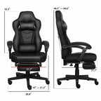 Sillón de oficina ELECWISH con reposapiés, soporte lumbar, silla ergonómica transpirable con cojín de muelles ensacados, sillas para adultos