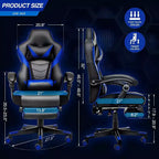 Sillón de oficina ELECWISH con reposapiés, soporte lumbar, silla ergonómica transpirable con cojín de muelles ensacados, sillas para adultos