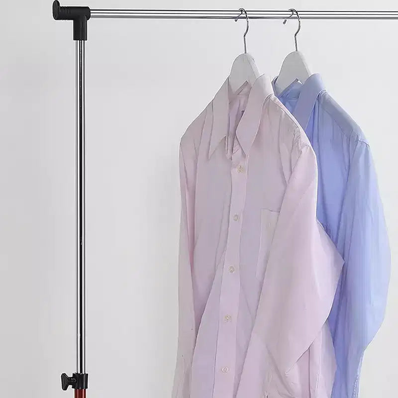 Kings Brand Furniture - Burro de ropa estándar con ruedas para colgar prendas