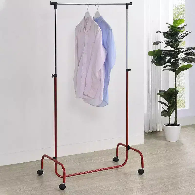 Kings Brand Furniture - Burro de ropa estándar con ruedas para colgar prendas