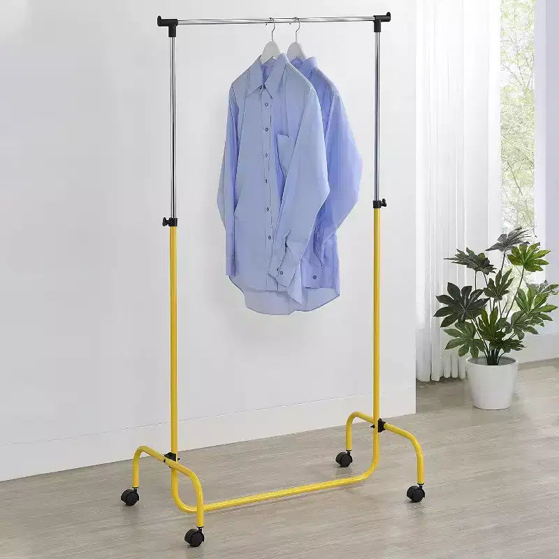 Kings Brand Furniture - Burro de ropa estándar con ruedas para colgar prendas