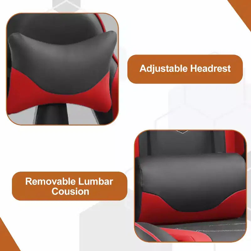 Silla de oficina para videojuegos BestMassage Racing con función de masaje, apoyo lumbar, cuero sintético, para adultos