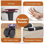 Silla de oficina para videojuegos BestMassage Racing con función de masaje, apoyo lumbar, cuero sintético, para adultos