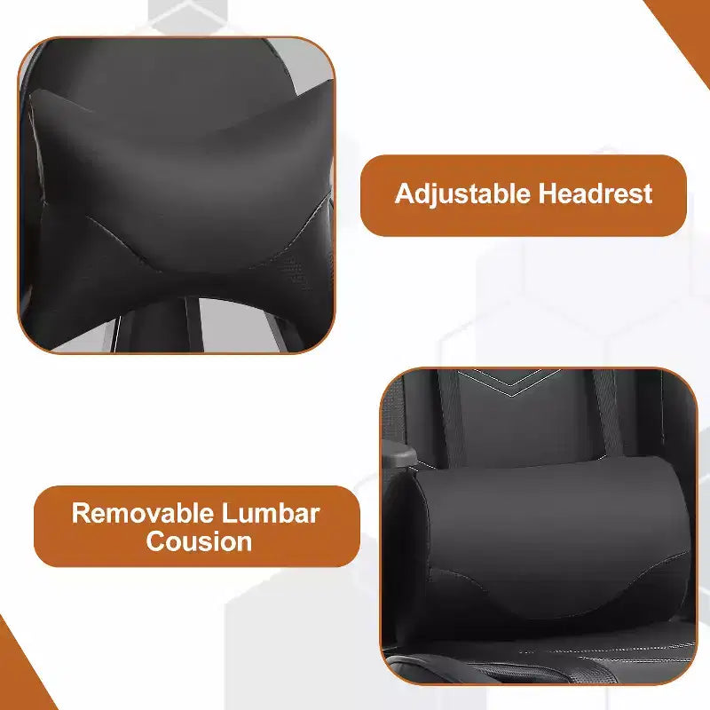 Silla de oficina para videojuegos BestMassage Racing con función de masaje, apoyo lumbar, cuero sintético, para adultos