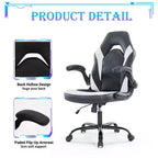 Silla Gaming Ultimate JIONJOY: Ergonómica, Cuero PU, Silla Ejecutiva de Escritorio con Reposabrazos Abatibles