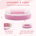 FIRNEWST Próximo nivel de confort en tus juegos: Silla ergonómica de cuero PU con reposabrazos abatibles ajustables