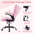 FIRNEWST Próximo nivel de confort en tus juegos: Silla ergonómica de cuero PU con reposabrazos abatibles ajustables