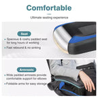 FIRNEWST Próximo nivel de confort en tus juegos: Silla ergonómica de cuero PU con reposabrazos abatibles ajustables