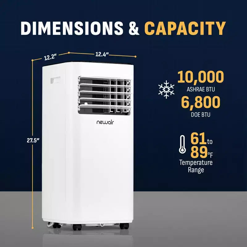 Aire Acondicionado Portátil, Deshumidificador y Ventilador Newair de 10,000 BTU