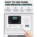 Acondicionador de aire de ventana de 8,000 BTU con control remoto, unidad de CA inteligente de ventana con deshumidificador, ventilador, ahorro de energía, para casa/sala de estar