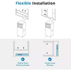 Climatiseur Garvee 8000 BTU avec mode froid/déshumidificateur/ventilateur pour chambre, bureau, blanc