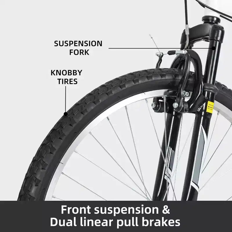 Bicicleta de montaña hykolity, ruedas de 26 y 27.5, bicicleta de montaña de 18 velocidades con doble suspensión, sillín ajustable para ciclismo al aire libre para hombres y mujeres