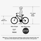 Bicicleta de montaña hykolity de 26 y 27.5 pulgadas, bicicleta de MTB de 18 velocidades con suspensión completa, sillín ajustable para ciclismo al aire libre para hombres y mujeres