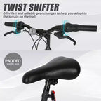 Bicicleta de montaña hykolity de 26 y 27.5 pulgadas, bicicleta de MTB de 18 velocidades con suspensión completa, sillín ajustable para ciclismo al aire libre para hombres y mujeres