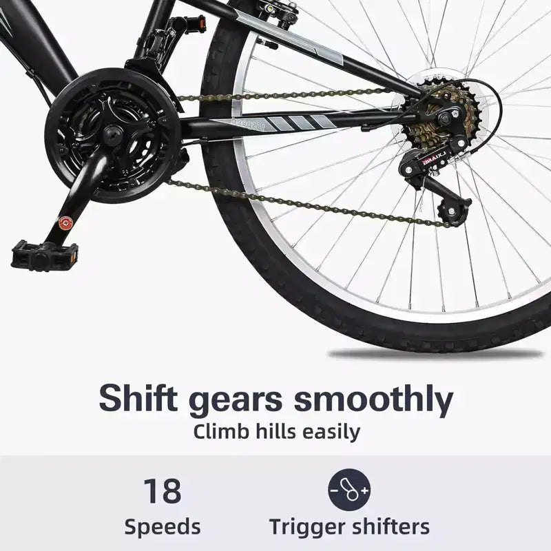 Bicicleta de montaña hykolity de 26 y 27.5 pulgadas, bicicleta de MTB de 18 velocidades con suspensión completa, sillín ajustable para ciclismo al aire libre para hombres y mujeres