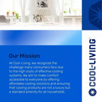 Climatiseur de fenêtre Cool-Living 10 000 BTU avec kit d'installation et télécommande, rafraîchit les pièces jusqu'à 42 mètres carrés, blanc