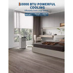 Acondicionador de aire portátil de 10,000 BTU con calefacción, unidad de aire acondicionado portátil 3 en 1 con ventilador y deshumidificador, aire acondicionado de habitación enfría hasta 450 pies cuadrados