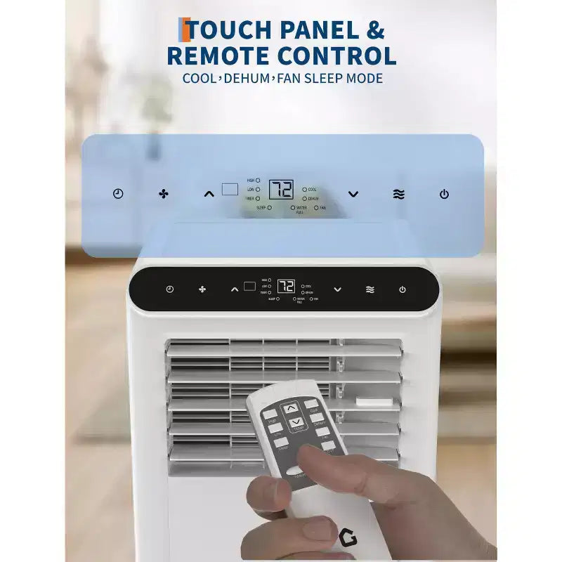 Climatiseurs portables de 8 000 BTU, unité de climatisation portable 3-en-1 refroidit jusqu'à 32,5 m², climatiseur avec refroidissement rapide/économie d'énergie/minuterie 24 h