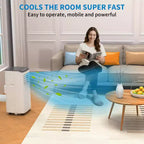 Climatiseur portable Garvee 8000 BTU 3-en-1 : ventilateur, déshumidificateur, télécommande, mode veille, kit fenêtre pour pièces jusqu'à 32,5 m²
