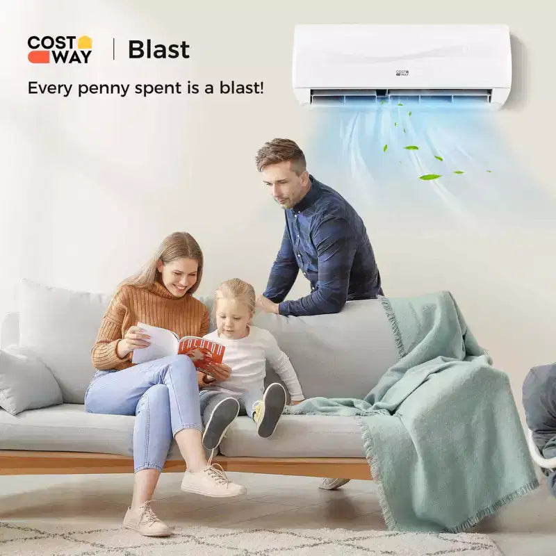 Costway Aire Acondicionado y Calefactor Mini Split de 9000 BTU con Bomba de Calor Pre-cargada de 0.75 Toneladas