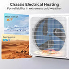 Climatiseur et Chauffage Mini Split Costway 12000 BTU avec Kit d'Installation Pompe à Chaleur 1 Tonne