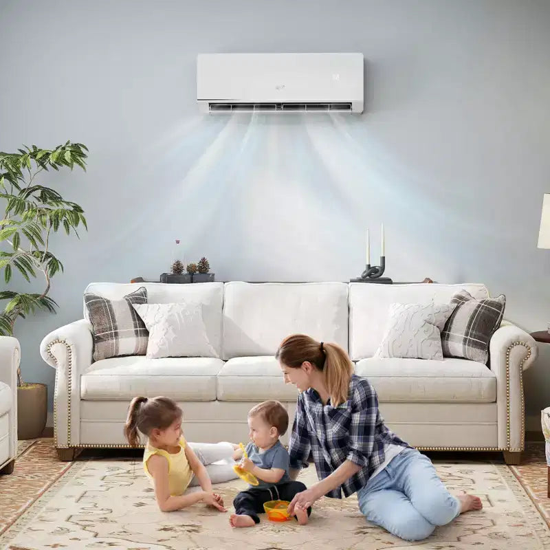 Climatiseur et Chauffage Mini Split Costway 12000 BTU avec Kit d'Installation Pompe à Chaleur 1 Tonne