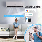 Climatiseur et Chauffage Mini Split 18000 BTU Costway 25 SEER2 Unité de climatisation 208-230V