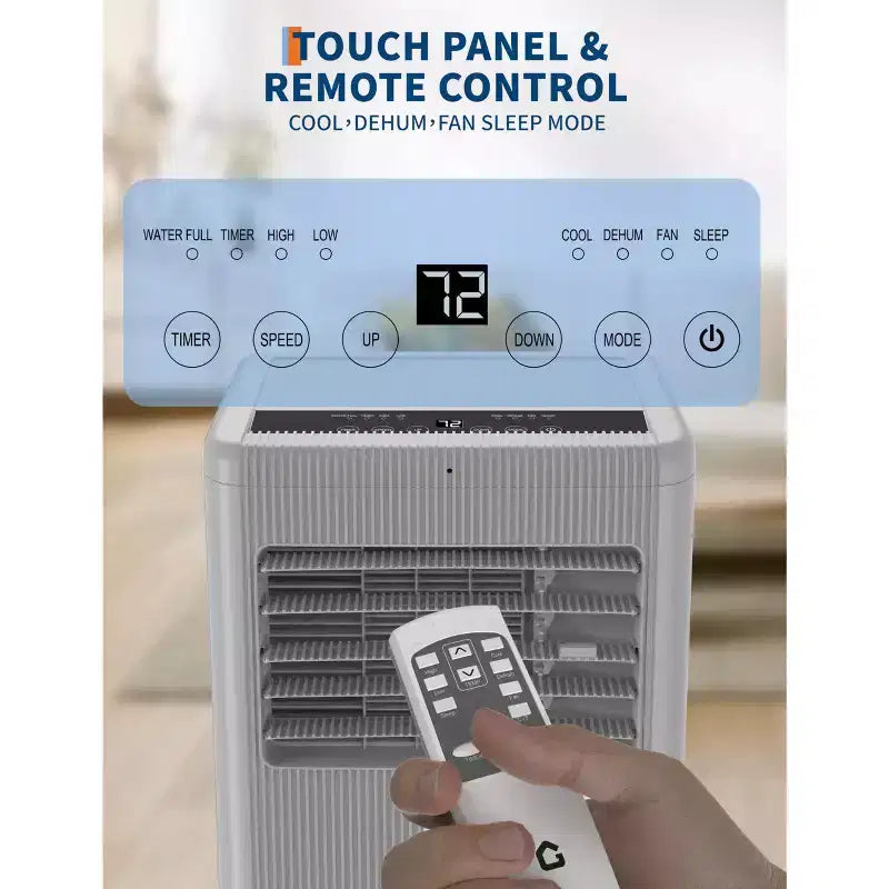Climatiseur portable 8 000 BTU, jusqu'à 32,5 m², petit climatiseur 3-en-1 avec fonctions froid/ventilateur/déshumidificateur