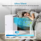 Climatiseur portable ultra silencieux de 8 000 BTU, 3-en-1 (climatiseur, déshumidificateur et ventilateur), avec minuterie 24h, kit de fenêtre et télécommande pour 32,5 m²