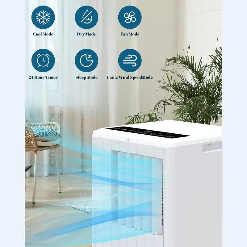 Climatiseur Portable Garvee 8000 BTU avec Télécommande 3-en-1 Refroidissement Déshumidification Ventilation pour Pièces jusqu'à 32 m²