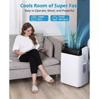 Climatiseur portatif de 12 000 BTU refroidissant jusqu'à 51 m², unité de climatisation portative silencieuse 3-EN-1 avec télécommande