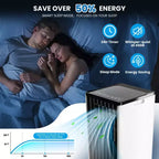 Aires acondicionados portátiles de 8000 BTU, unidad de aire acondicionado de bajo consumo con control remoto