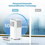 Climatiseurs portables de 10 000 BTU, refroidissent jusqu'à 42 m², unités de climatisation portables 3-en-1 pour pièces avec ventilateur