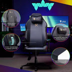 Silla de juego AMERLIFE Silla de juego de PC ergonómica - Soporte lumbar Reposacabezas Apoyabrazos 4D Silla de ordenador